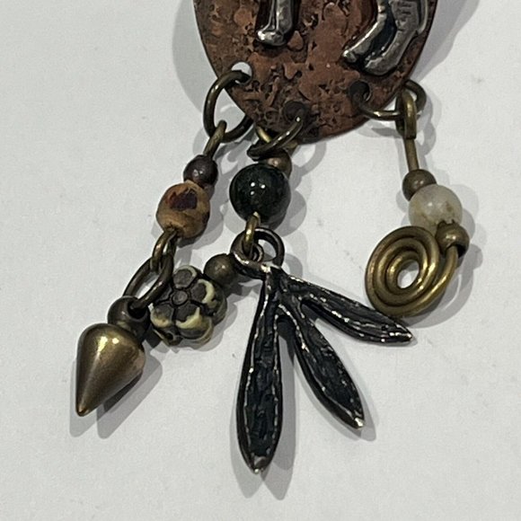 Vintage Metal Zebra Dangling Charm Earrings - Picture 3 of 12